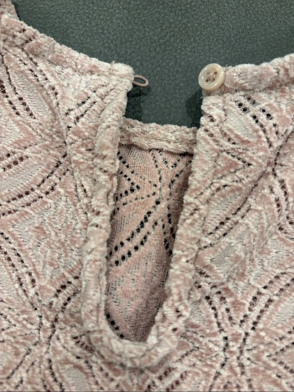 Treasure & Bond Lace Ruffle Long-Sleeve Dress - Blush